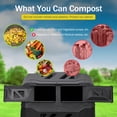 thumbnail image 6 of ZENY 43 Gallon Easy-Turn Dual Chamber Compost Tumbler, Outdoor Rotating Bin for Fast Composting, Black, 6 of 13