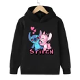 thumbnail image 3 of Sudadera con capucha con estampado kawaii de Disney Stitch para niños de 3 a 14 años, ropa de calle informal para niños y niñas, sudadera deportiva para niños, 3 of 5