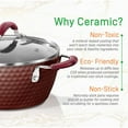 thumbnail image 4 of NutriChef 11 Piece Nonstick Diamond Kitchen Cookware Pot & Pan Set, Purple, 4 of 7