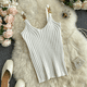 thumbnail image 1 of VISgogo, camisetas sin mangas para mujer, tejido acanalado, cuello en V, cadena de Metal, diseño de eslinga, ajustado, transpirable, versátil, ropa de calle, Tops VISgogo moda, 1 of 2
