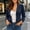 Navy, variant on BRGZLK Women's Business Blazer 2026 Trendy Lapel Collar Solid Color Long Sleeve Casual Cropped Suit Jacket for Work Office Navy M