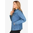 thumbnail image 3 of Jessica London Women's Plus Size Classic Cotton Button Down Denim Jean Jacket, 3 of 5