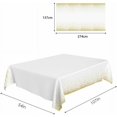 thumbnail image 3 of 2 piezas Manteles desechables, rectangulares Manteles de fiesta con lunares blancos y dorados para bodas, Navidad, fiestas de cumpleaños, picnics (137 x 274 cm), 3 of 5
