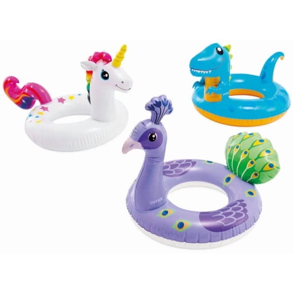 Intex Big Animal Inflatable Swim Ring, Assorted Designs
