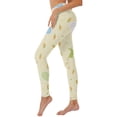 thumbnail image 3 of Gibobby Leggings Afelpados Para Mujer Pantalones Yoga cintura alta con estampado huevos para el día Pascua para mujer, mallas compresión, mallas cintura alta para correr y Fitness（Beige， M), 3 of 5