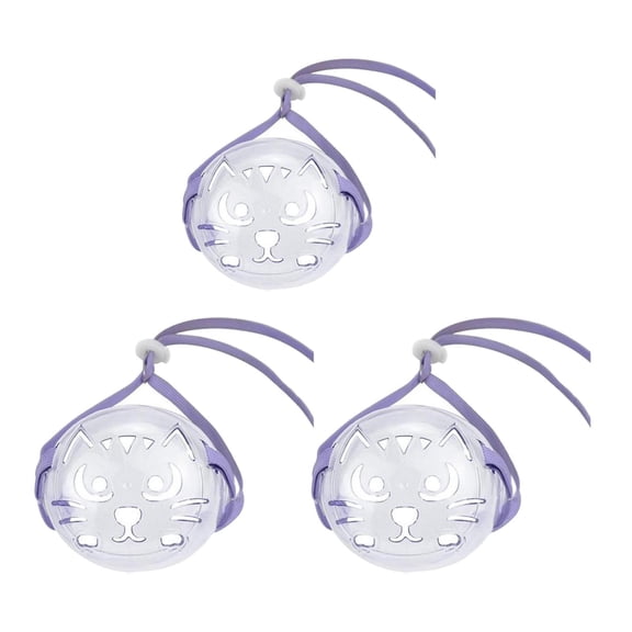 hengtong 3x Cat Muzzle Set Basket Accessories Transparent Breathable Dog Muzzles All Cats