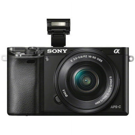 Sony Alpha a6000 Mirrorless Interchangeable-Lens Camera with 16-50mm and 55-210mm Lens - Black