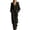 Army Green, variant on Tqcoqu Women's Corduroy Hooded Jumpsuit with Pocket,Half Zip Front Elastic High Waist Loose Long Sleeve One Piece Casual Outfit