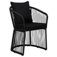 thumbnail image 4 of 5 Piece Patio Dining Set with Cushions Black, 4 of 8