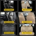 thumbnail image 3 of LAONNVIR Seat Covers Full Set Fit for Volvo XC90 2003-2014 Full Set Leather Seat Cushion Waterproof Automotive Seat Protectors Beige,Full Set(5 Seat), 3 of 8