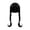 Black - 37CM, variant on Pet Wig For Halloween Costume And Photos, Funny Dog Wig With Adjustable Band, Cat And Dog Hairpiece For Halloween Parties And Holidays,Black - 37Cm