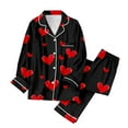 thumbnail image 5 of SJLDQY Valentines Women's Pajamas Set 2 Peice Pjs Set for Women Valentine's Day Love Heart Graphic Long Sleeve Pajama Tops Pants Soft Comfy Homewear Sleepwear Outfits, 5 of 6