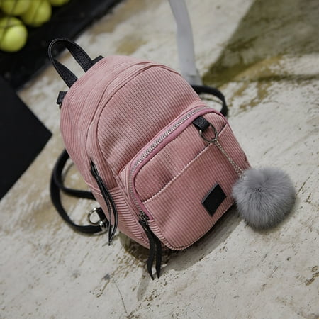Mini Simple Travel Schoolbag Teenage Girls Women Backpack Casual Corduroy