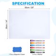 thumbnail image 2 of Uxcell 20"x14" Magnetic Dry Erase Whiteboard Paper with Magnetic Marker & Eraser, White, 2 of 5