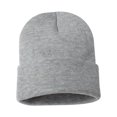 thumbnail image 2 of Solid 12 Cuffed Beanie, One Size, Heather Grey, 2 of 2