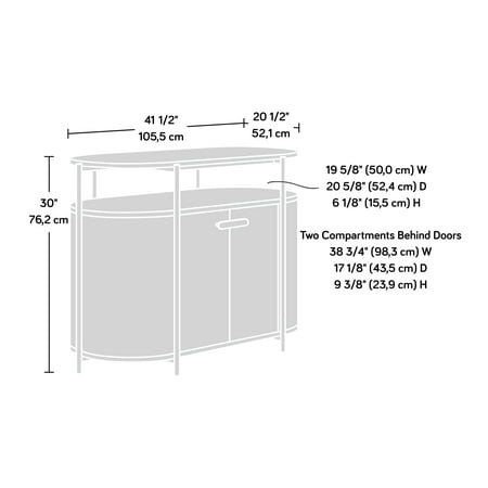 Sauder - Radial Tv Stand -Umber wood - Umber Wood