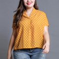 thumbnail image 4 of Camisetas de lunares Yinane talla grande sueltas para mujer L-3XL, 4 of 8