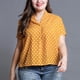 thumbnail image 4 of Mujeres s grandes Henley Polka Dot Túnica con cuello en Blusa casual de manga corta Camisas L Soledad Camiseta de talla grande para mujer, 4 of 10