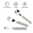 thumbnail image 3 of Rateoe Cute Rabbit for Stainless Steel Kids Silverware Set - Child and Toddler Safe Flatware - Children's Knife, Fork And Spoon Set, 3 of 8