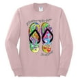 thumbnail image 2 of Wild Bobby, If I Can't Wear My Flip Flops I'm Not Going Colorful Sandals Streetwear Mens Long Sleeve Shirt, Light Pink, Medium, 2 of 3