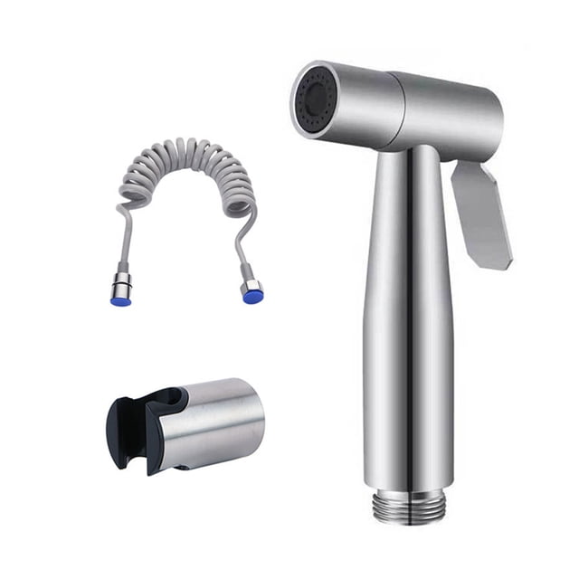 Billuyoard Pulverizador de bidé de mano, grifo de baño de acero inoxidable 304, cabezal de ducha, pulverizador de mejora reemplazable limpio Juegos de accesorios de baño Sprühhalterungsschlauch Billuyoard HA012058-02