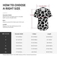thumbnail image 4 of Uemuo Cow Print Black White Printed Women's Classic V-Neck T-Shirt - Soft, Breathable, Moisture-Wicking, Perfect for Casual, Office, Travel, and Everyday Wear-Medium, 4 of 5