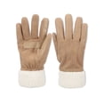 thumbnail image 6 of Isotoner Women's Ultraplush Microsuede Gloves with Sherpa Cuff, Beige, L/XL, 6 of 7
