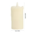 thumbnail image 3 of LED Electronic Candle | Realistic Flameless Cylindrical Candle Light with Timer | Battery Operated for Home Decor, Weddings & Parties | 1-Pack White Plastic Candle, 3 of 6
