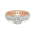 thumbnail image 3 of 5 Carat IGI Certified Round Shape Lab Grown Diamond Engagement Ring | 14K Rose Gold |Madeline Full Eternity Diamond Ring | FG-VS1-VS2 Quality Friendly Diamonds, 3 of 5