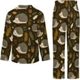 thumbnail image 6 of HPINK-T Cute Hedgehogs Autumn Women's Long-Sleeve Shirt And Full-Length Bottom Pajama Set, 6 of 6