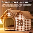 thumbnail image 3 of Cat House Bed Ultra-Soft Plush Material Cat Beds for Indoor Cats Cat House Relieve Muscle and Joint Pressure Private and Comfortable Design Removable Soft Cushion Anti-Slip Design Pet Comfor, 3 of 7