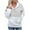 Gray, variant on Lindreshi Cardigan Sweaters for Women Ladies Fashion Plush V-Neck Zipper Long Sleeve Colorblock Thermal Sweater Jacket