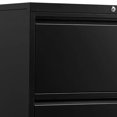 thumbnail image 2 of AOBABO 28" Locking 2 Drawer Metal Filing Cabinet, Fully Assembled, Black, 2 of 9