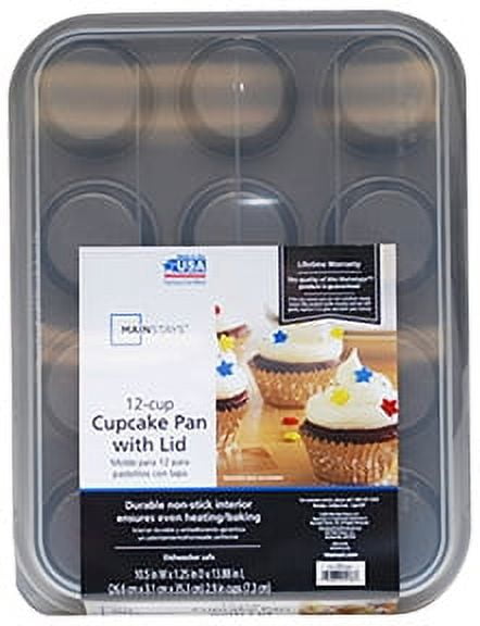 Mainstays Nonstick 19.75 x 14 24-cup Mini Muffin Pan, Mini Cupcake Pan,  Gray