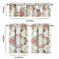 thumbnail image 6 of Pioneer Kitchen Curtains and Valance Set 36 Inch Tier Vintage Pink Floral 3 Pieces Set Dining Room Small Curtain Drapes Cafe Curtains Valance for Home Decor Rod Pocket, 6 of 6