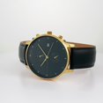 thumbnail image 2 of Alfred Sung Dual Time Black dial Black strap Men's watch, 2 of 4