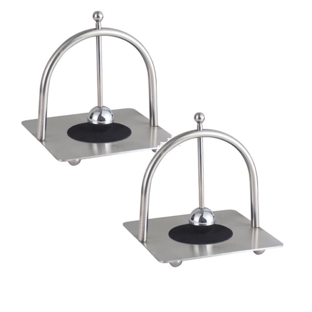 Oleegame 2PC Spoon And Lid Rest Hotel Restaurant Stainless Steel Tabletop Tissue Holder Creative Paper Holder Coffee Shop Napkin Holder Tissue Storage Rack
