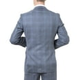 thumbnail image 5 of Loriano Lucciani Men's LCN18 Slim Fit Suit - Blue Check - 42S, 5 of 5