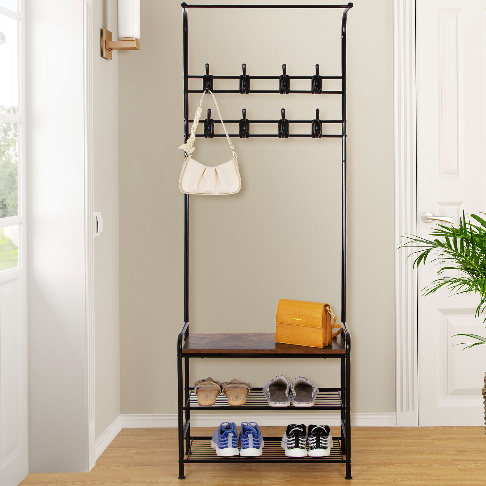 Buy Halifax Entryway Coat Rack and Bench with Drawers For Your Coastal Home, Coat Racks For Your Beach Cottage