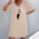 thumbnail image 2 of Vestidos de manga corta con hombros descubiertos y encaje con cuello en V estampado sexy de verano para mujer Fridja bnh5543, 2 of 9