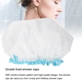 thumbnail image 4 of Gorro de ducha impermeable de doble capa para adultos, gorro de baño elástico grueso para mujer, gorro grande, 4 of 8
