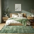 thumbnail image 3 of TEMOGU-Green Boho Area Rug 5x7 ft \u2013 Indoor Rug with Washable Low Pile Design, Non-Slip Carpet for Living Room, Bedroom, Dining Room, Nursery, 3 of 4