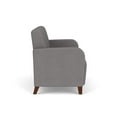 thumbnail image 2 of Siena 2-Seat Lounge Reception Tandem Seating / Walnut Wood Legs / Light Gray, 2 of 5