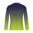 thumbnail image 4 of Rvwovn Men's Ombre Long Sleeve Crewneck T-Shirt, Gradient Color Pullover Tee Casual Fall Wear, 4 of 5