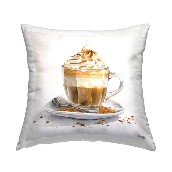 Stupell Industries Coffee Dessert Mug Decorative Printed Throw Pillow Design by RB