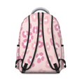 thumbnail image 3 of Pink Leopard Print Backpack for School, Cute School Bag with Adjustable Shoulder Straps and Padded Back, 15.3"x11"x7.1", 3 of 5
