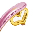 thumbnail image 5 of FSJ Women Fashion Heart Shaped Heel Backless Mules Square Open Toe Slip On Sandals Casual Wedding Dress Slides Shoes Size 8.5 Champagne Pink, 5 of 5