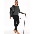 thumbnail image 6 of NELEUS Women's Stretch Thermal Warm Shirts Long Sleeve Workout Tops Running Athletic Base Layer,Dark Gray,US Size L, 6 of 8