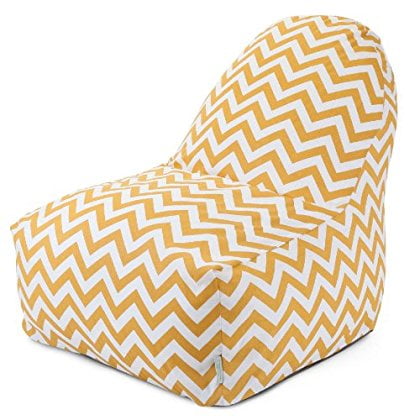 UPC 859072270299 product image for Majestic Home Goods Kick-It Chair, Chevron, Yellow | upcitemdb.com