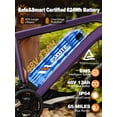 thumbnail image 2 of ESKUTE Adult Electric Mountain Bike – 27.5" 21-Speed, 750W Motor 20 MPH, 48V 13Ah Removable Battery, Step-Over Frame, NFC Unlock, Purple with Fender, Rack & Lock, 2 of 6